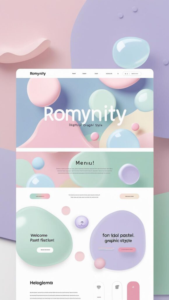 web design pastel romynity